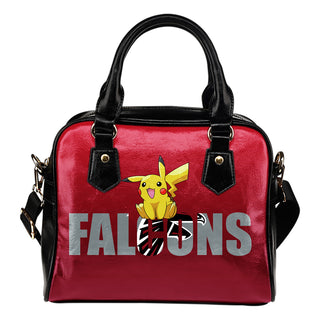 Pokemon Sit On Text Atlanta Falcons Shoulder Handbags
