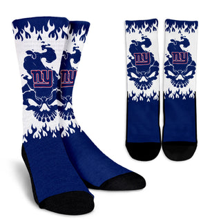 New York Giants Colorful Skull Socks