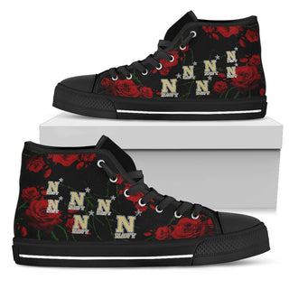 Lovely Rose Thorn Incredible Navy Midshipmen High Top Shoes