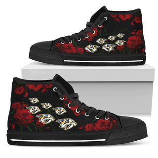 Lovely Rose Thorn Incredible Nashville Predators High Top Shoes