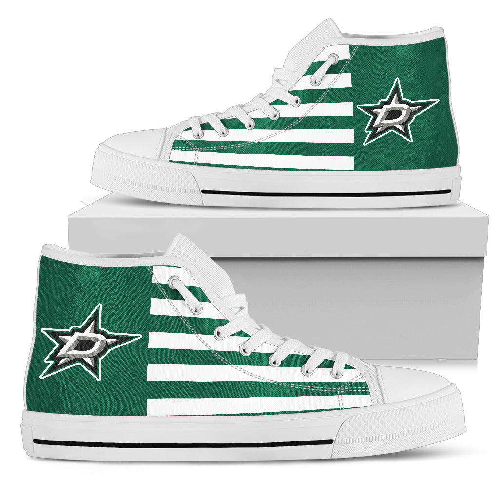 American Flag Dallas Stars High Top Shoes