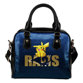 Pokemon Sit On Text Los Angeles Rams Shoulder Handbags
