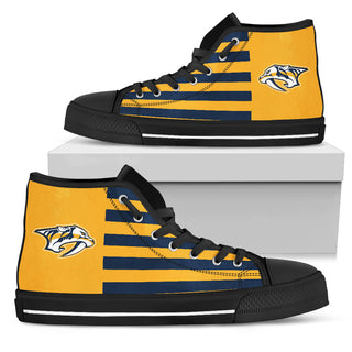 American Flag Nashville Predators High Top Shoes