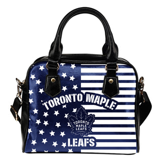 Twinkle Star With Line Toronto Maple Leafs Shoulder Handbags