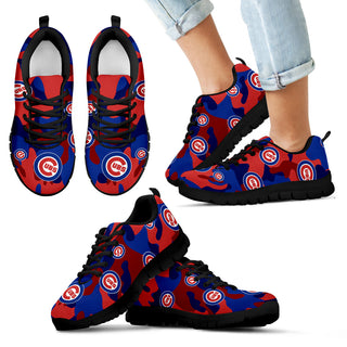 Chicago Cubs Cotton Camouflage Fabric Military Solider Style Sneakers