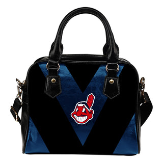 Triangle Double Separate Colour Cleveland Indians Shoulder Handbags