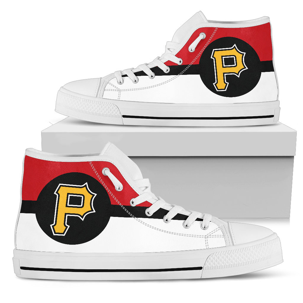 Bright Colours Open Sections Great Logo Pittsburgh Pirates High Top Shoes