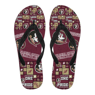 Pride Flag Florida State Seminoles Flip Flops