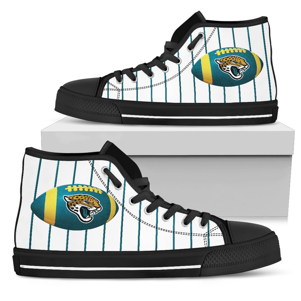 Straight Line With Deep Circle Jacksonville Jaguars High Top Shoes
