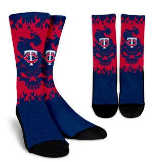 Minnesota Twins Colorful Skull Socks