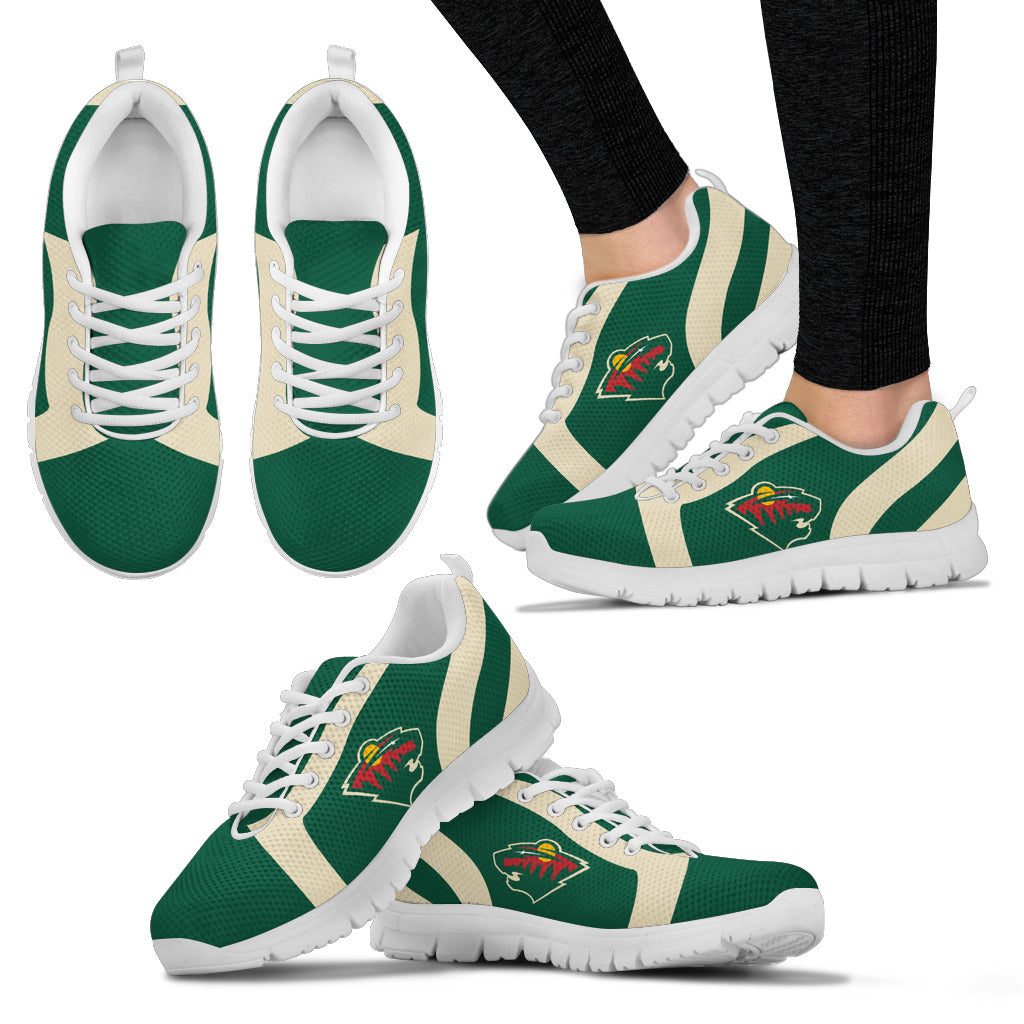 Line Inclined Classy Minnesota Wild Sneakers – Best Funny Store