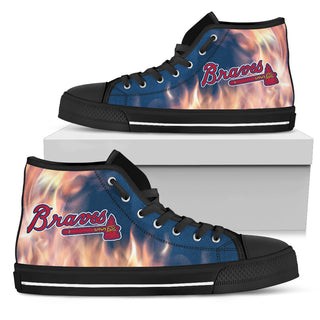 Fighting Like Fire Atlanta Braves High Top Shoes