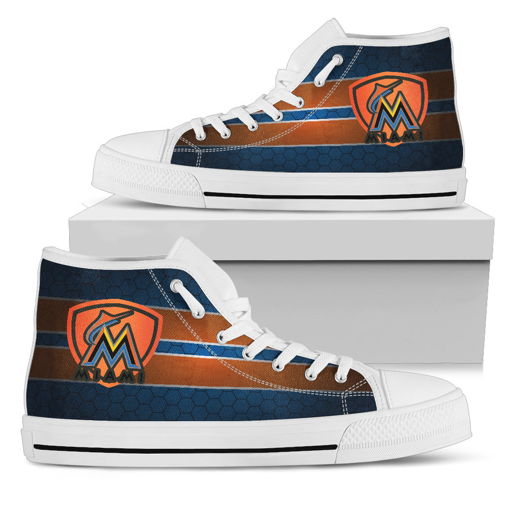 The Shield Miami Marlins High Top Shoes