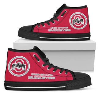 Circle Logo Ohio State Buckeyes High Top Shoes