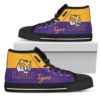 Divided Colours Stunning Logo LSU Tigers High Top Shoes