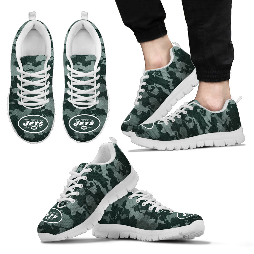 Arches Top Fabulous Camouflage Background New York Jets Sneakers