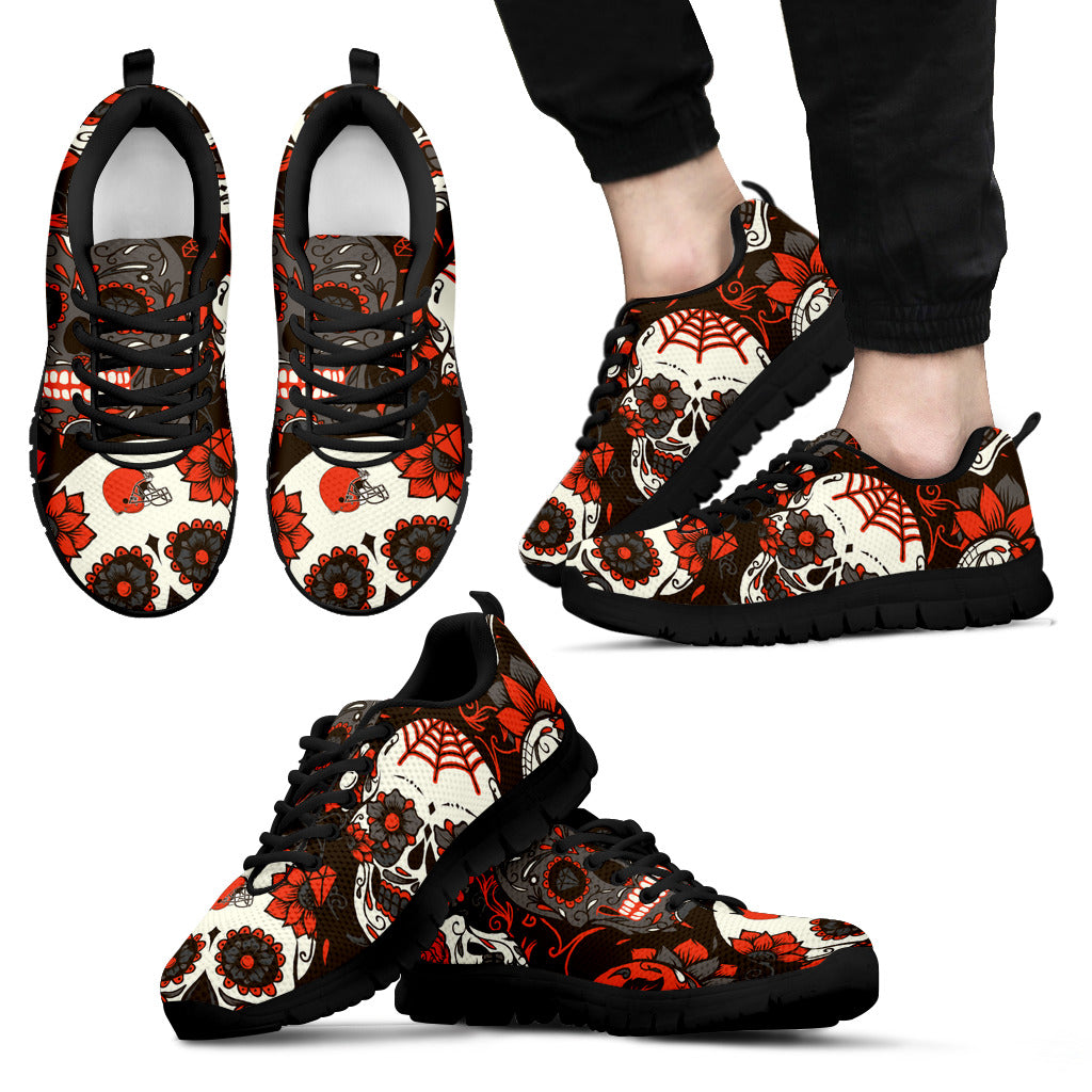 Cleveland Browns Colorful Sugar Skull Sneakers