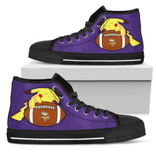 Like Pikachu Laying On Ball Minnesota Vikings High Top Shoes