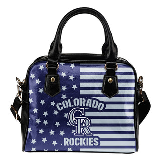 Twinkle Star With Line Colorado Rockies Shoulder Handbags