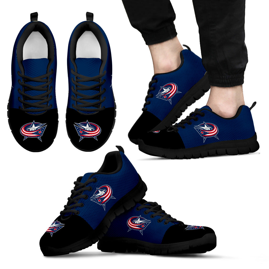 Two Colors Aparted Columbus Blue Jackets Sneakers