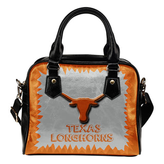 Jagged Saws Mouth Creepy Texas Longhorns Shoulder Handbags