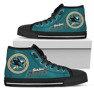 Circle Logo San Jose Sharks High Top Shoes