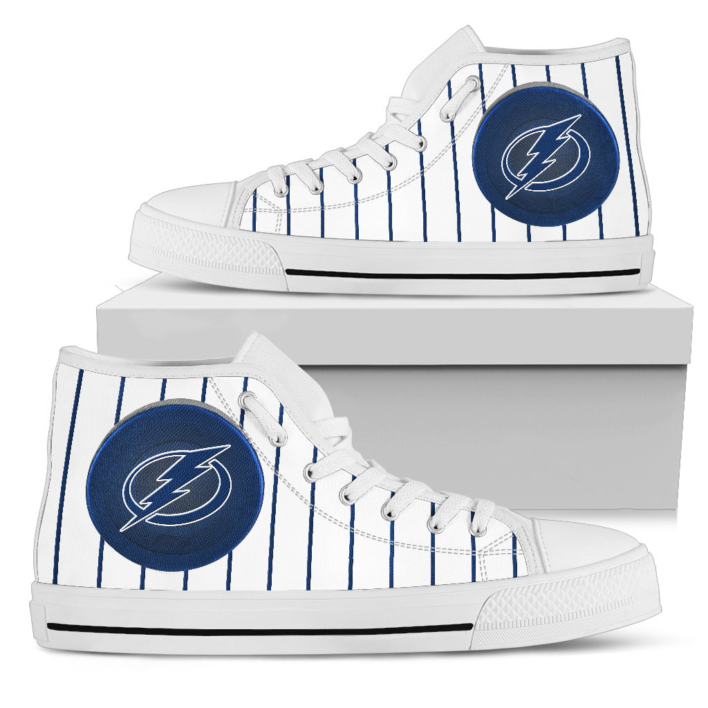 Straight Line With Deep Circle Tampa Bay Lightning High Top Shoes