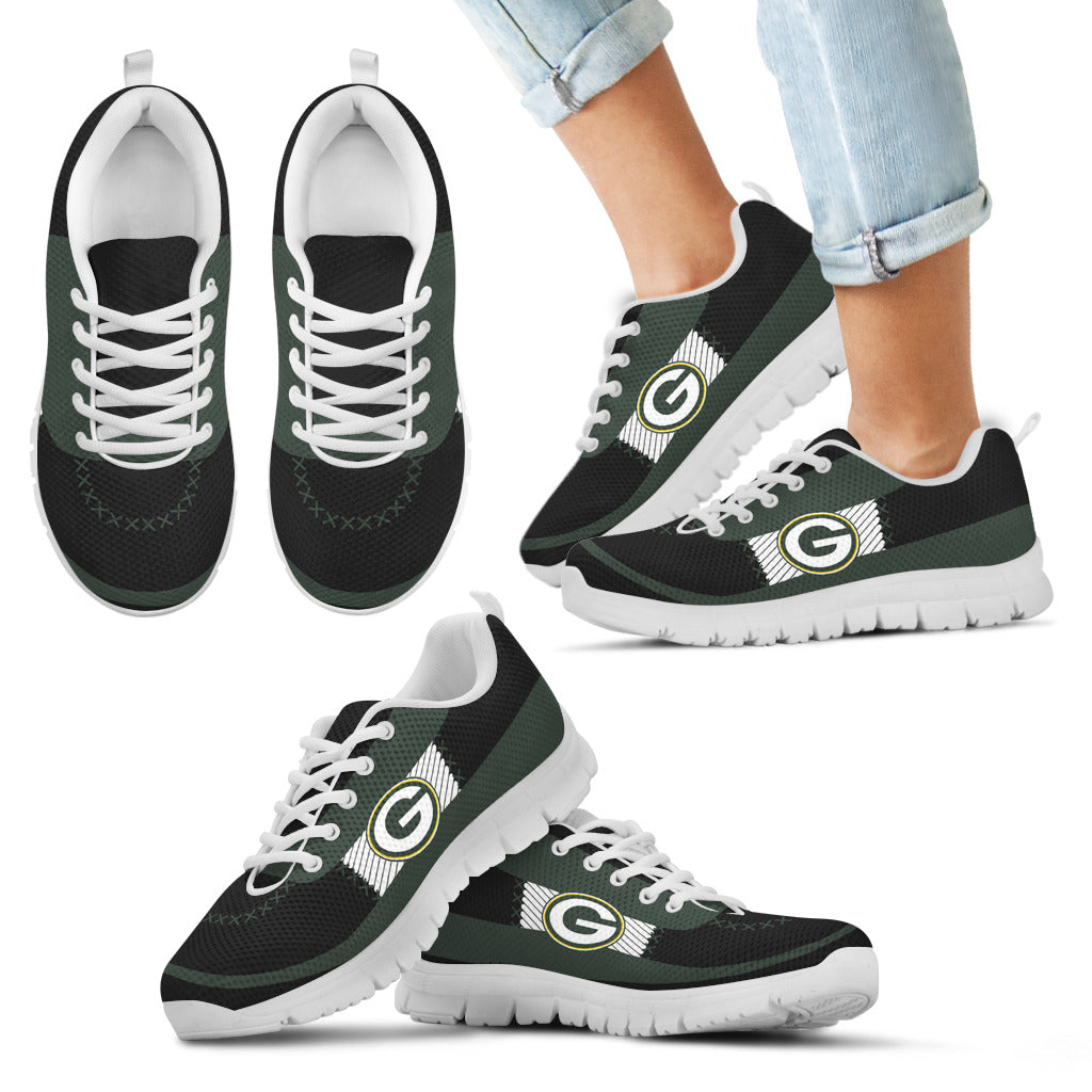 Cross Thread Seamless Beautiful Logo Green Bay Packers Sneakers – Best ...