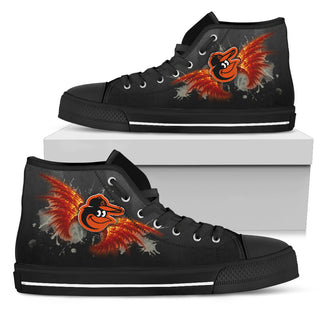 Angel Wings Baltimore Orioles High Top Shoes