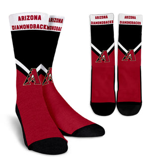 Ideal Fashion Curved Great Logo Arizona Diamondbacks Crew Socks