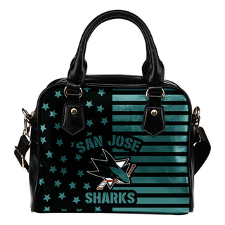 Twinkle Star With Line San Jose Sharks Shoulder Handbags
