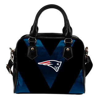 Triangle Double Separate Colour New England Patriots Shoulder Handbags