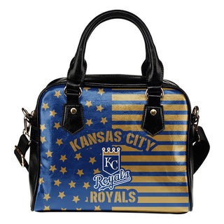 Twinkle Star With Line Kansas City Royals Shoulder Handbags