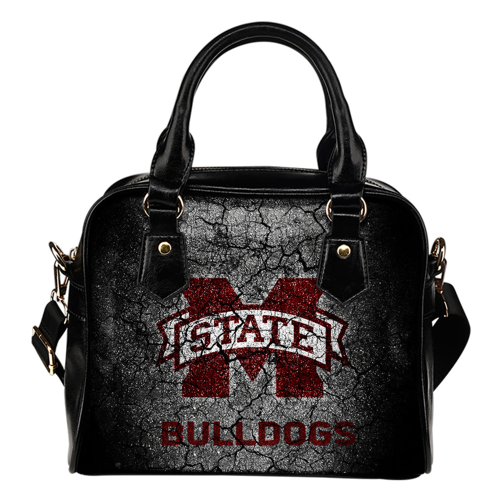 Wall Break Mississippi State Bulldogs Shoulder Handbags Women Purse