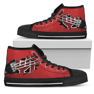 Scratch Of The Wolf Oklahoma Sooners High Top Shoes
