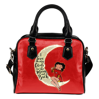 I Love My Kansas City Chiefs To The Moon And Back Shoulder Handbags - Best Funny Store