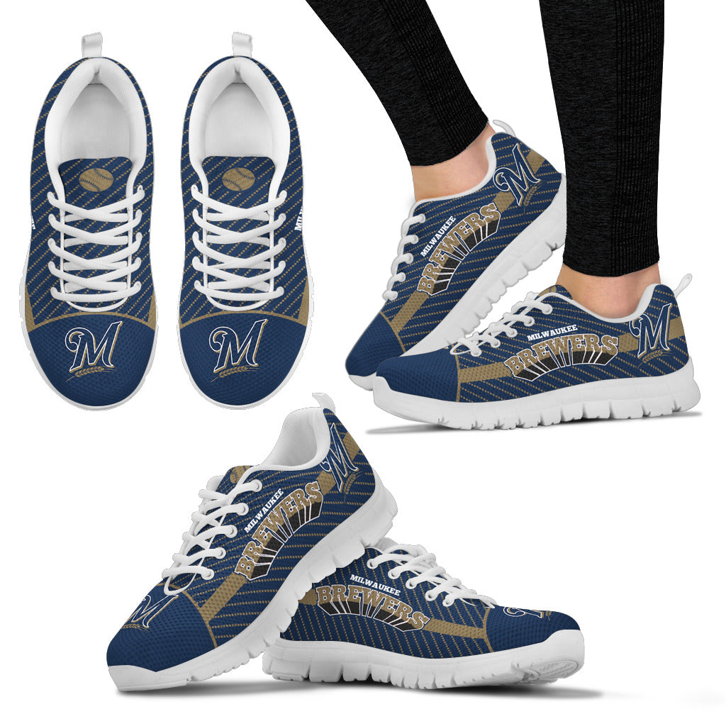 Lovely Stylish Fabulous Little Dots Milwaukee Brewers Sneakers