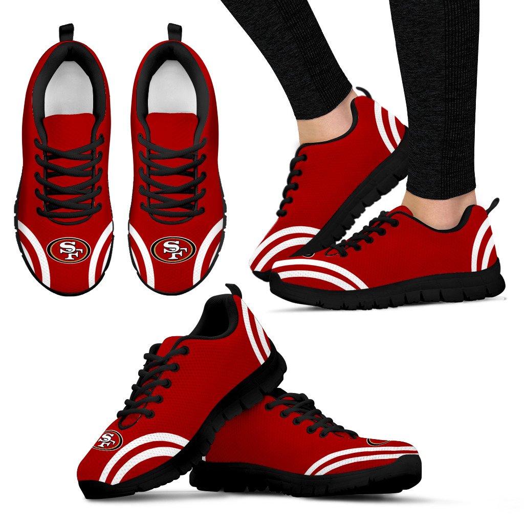 Lovely Curves Stunning Logo Icon San Francisco 49ers Sneakers