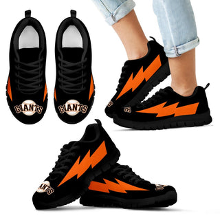 Colorful San Francisco Giants Sneakers Thunder Lightning Amazing Logo