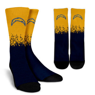 Exquisite Fabulous Pattern Little Pieces Los Angeles Chargers Crew Socks