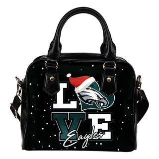 Love Word Christmas Sweet Philadelphia Eagles Shoulder Handbags
