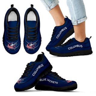 Wave Red Floating Pattern Columbus Blue Jackets Sneakers