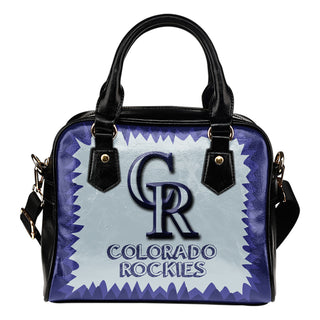 Jagged Saws Mouth Creepy Colorado Rockies Shoulder Handbags