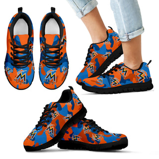 Miami Marlins Cotton Camouflage Fabric Military Solider Style Sneakers