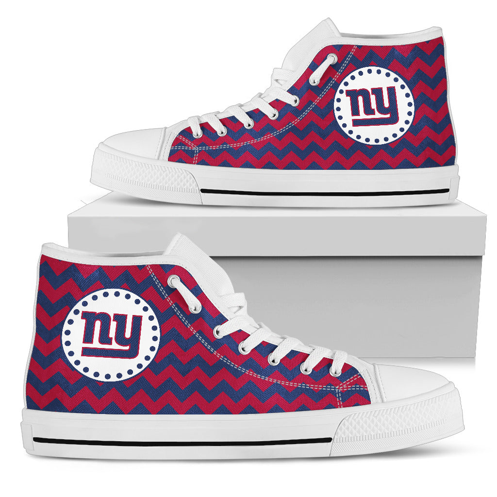 Chevron Broncos New York Giants High Top Shoes