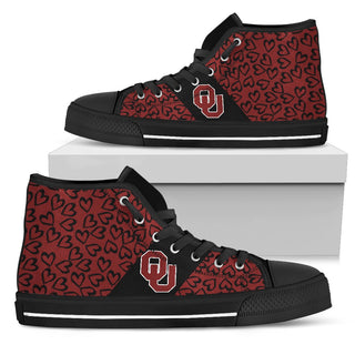 Perfect Cross Color Absolutely Nice Oklahoma Sooners High Top Shoes