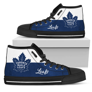 Divided Colours Stunning Logo Toronto Maple Leafs High Top Shoes