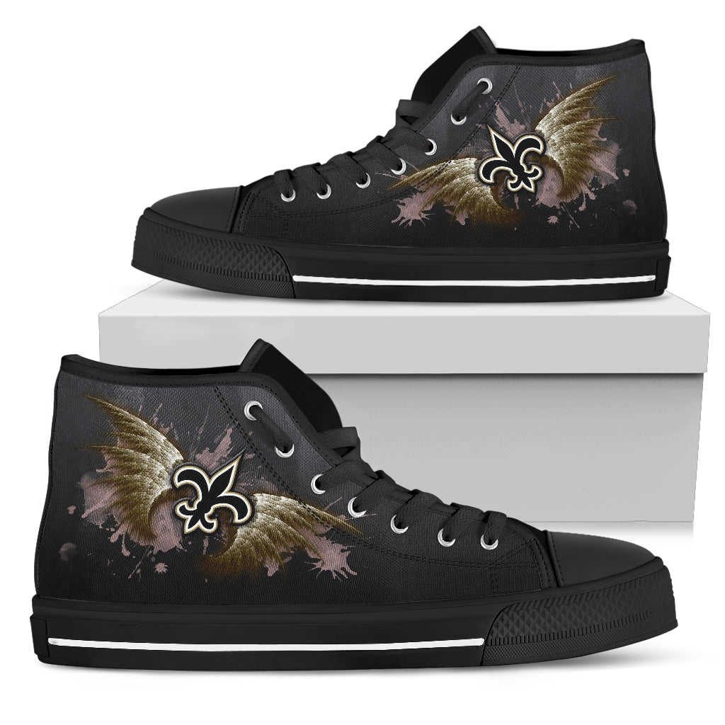 Angel Wings New Orleans Saints High Top Shoes