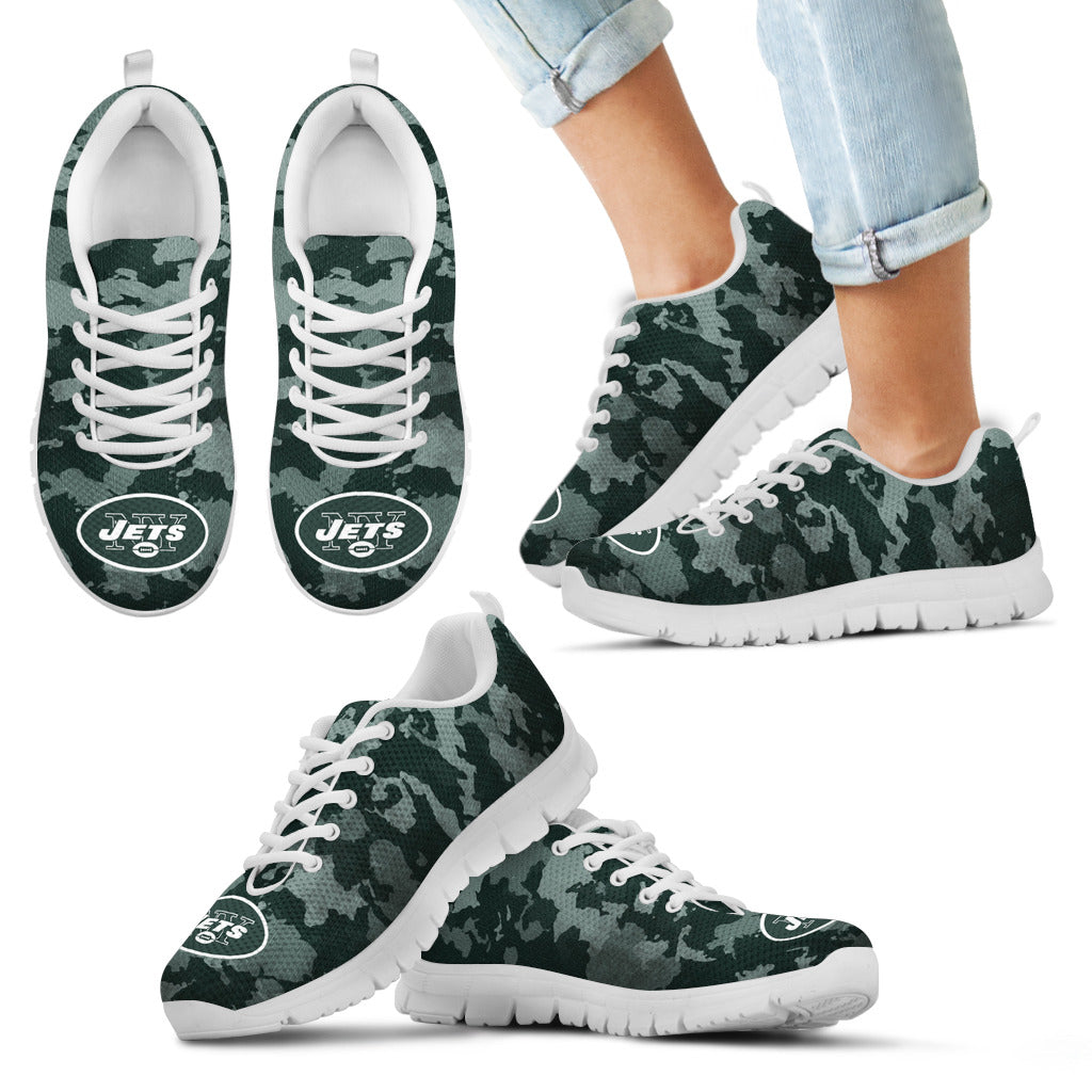 Arches Top Fabulous Camouflage Background New York Jets Sneakers
