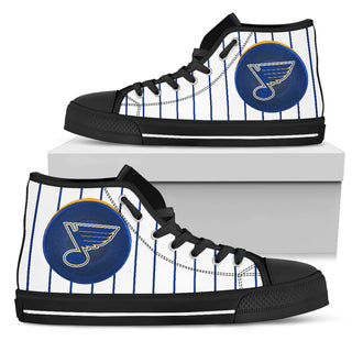 Straight Line With Deep Circle St. Louis Blues High Top Shoes